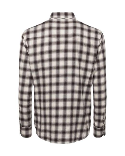 Tom Ford Multicolor Checked Blend Western Shirt for men
