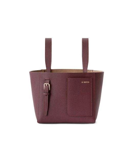 Valextra Purple Small Bucket Bag