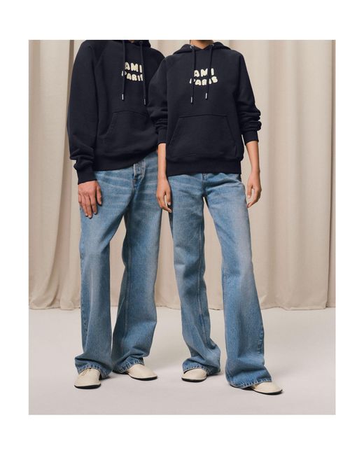 AMI Blue Hoodies for men
