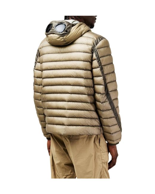 C P Company Green D.D. Shell Goggle Down Jacket for men