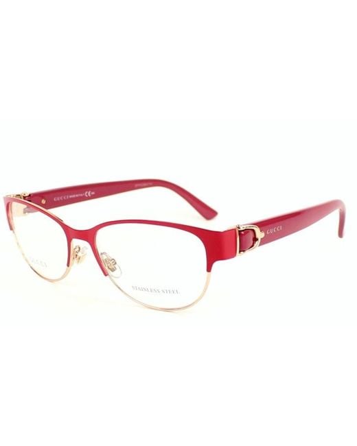 Gucci Pink Logo Details Flat Mirror