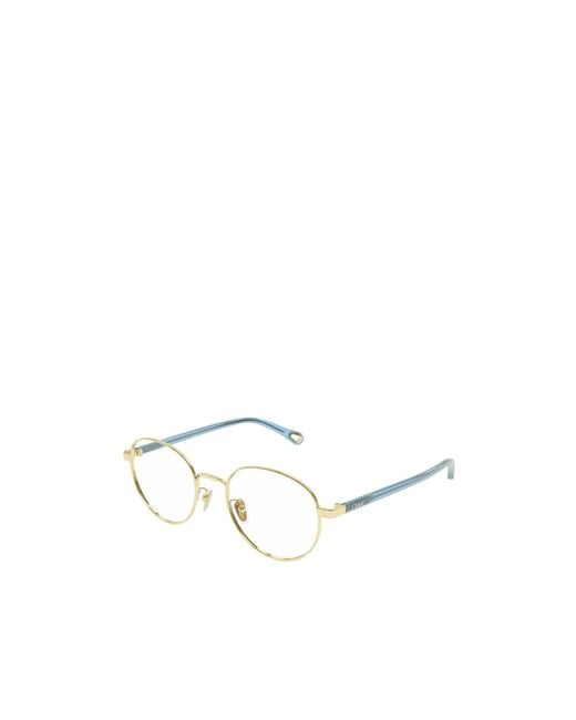 Chloé White Chloé Eyewear Round Frame Glasses