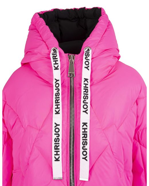 Khrisjoy Pink Cropped Puffer Jacket