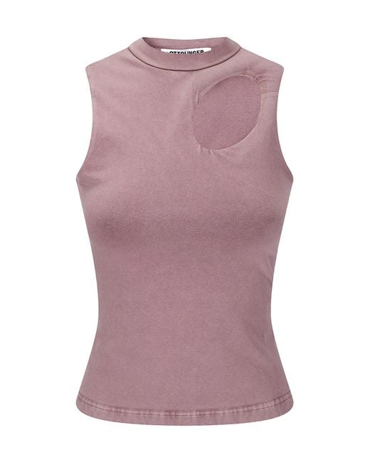 OTTOLINGER Purple Donut Exo Cutout Tank Top