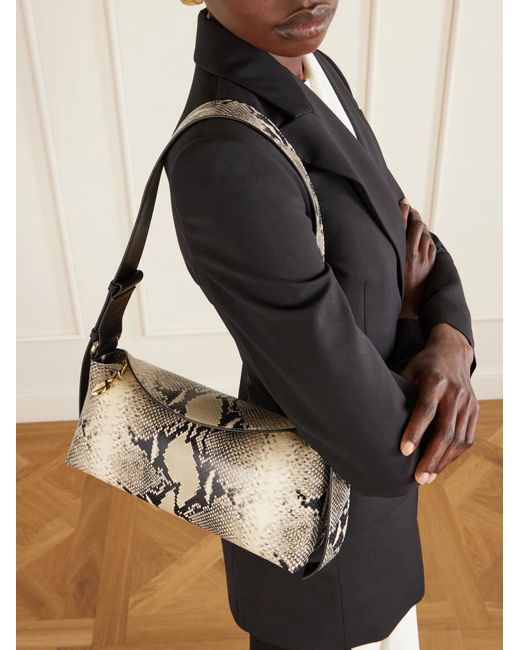 Erdem Metallic East West Bloom Shoulder Bag