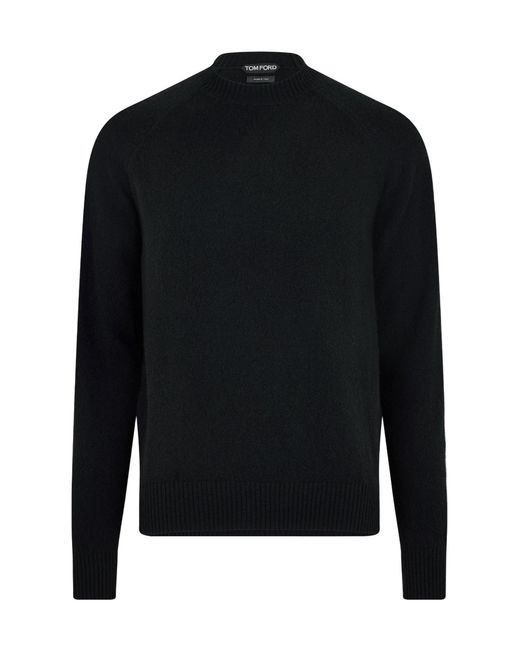 Tom Ford Black Crew Neck Knit Sweater for men