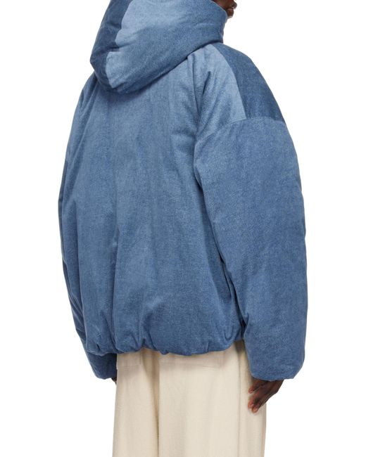 Wooyoungmi Blue Hooded Down Jacket for men