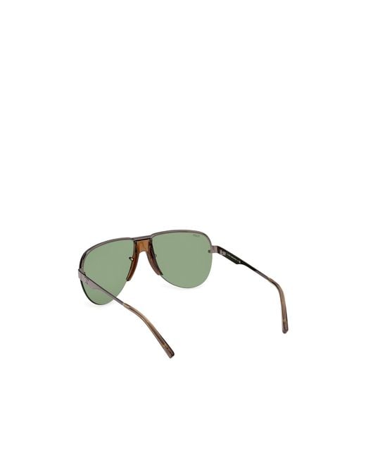 Tod's Green Pilot's Rimmed Sunglasses for men