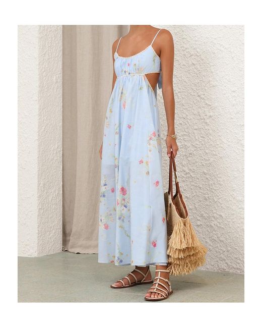 Zimmermann Blue Lucky Picnic Maxi Dress