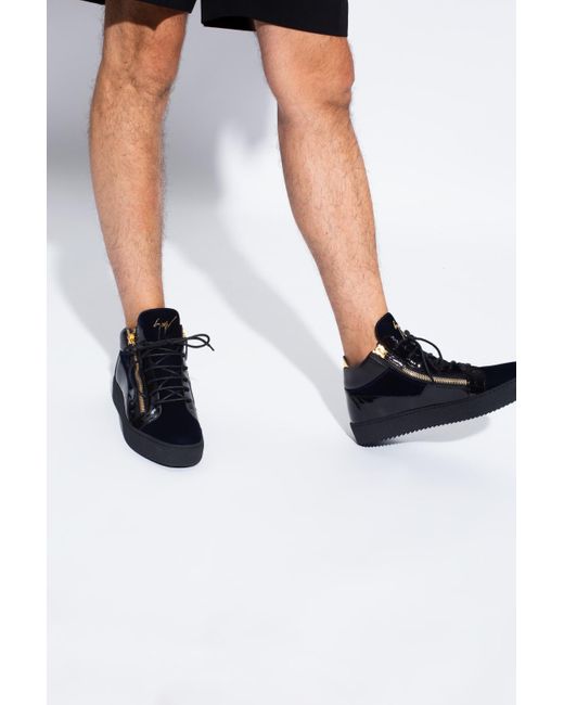 Giuseppe Zanotti Black Kriss High-Top Lace-Up Sneakers for men