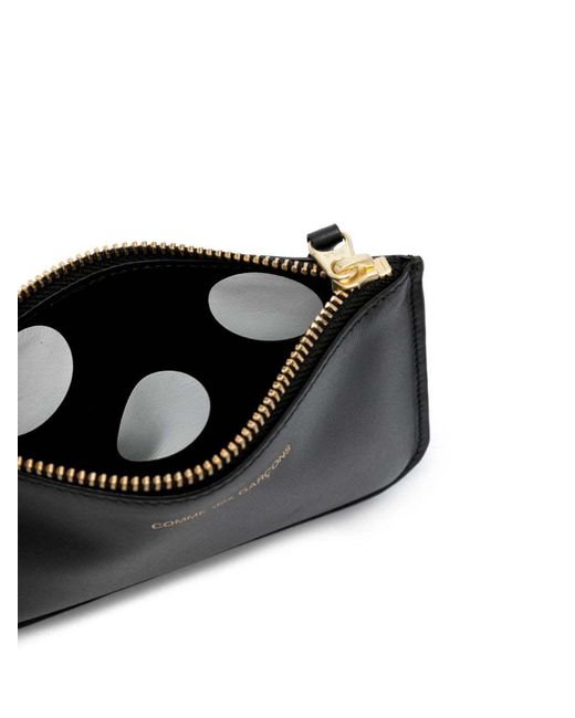 Comme des Garçons Black Logo-Stamp Leather Coin Purse for men