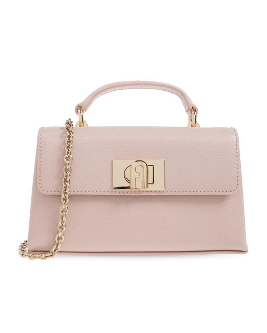 Furla Pink 1927 Chain-Linked Mini Tote Bag