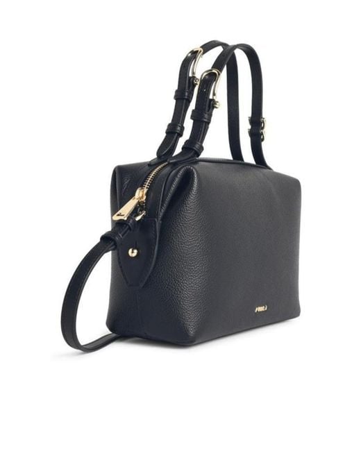 Furla Black Logo Detail Top Handle Bag