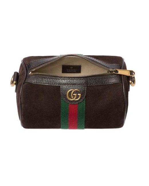 Gucci Brown Ophidia Cylinder Mini Top Handle Bag