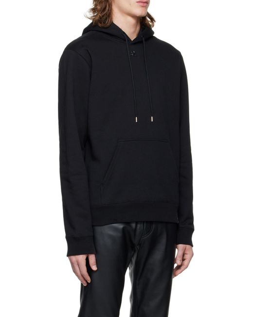 Courreges Black Courrèges Drawstring Long-Sleeved Hoodie for men