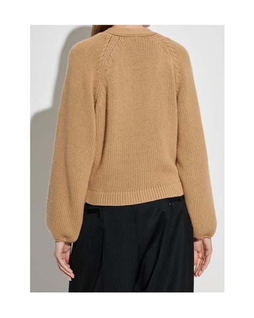 Officine Generale Natural Balloon-Sleeve Cardigan