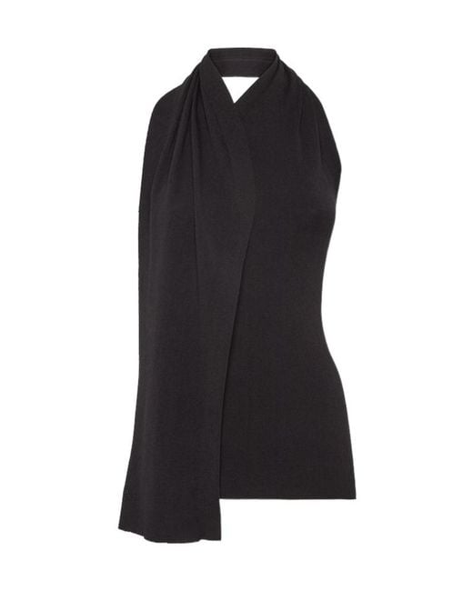 Fendi Black Cotton And Silk Top