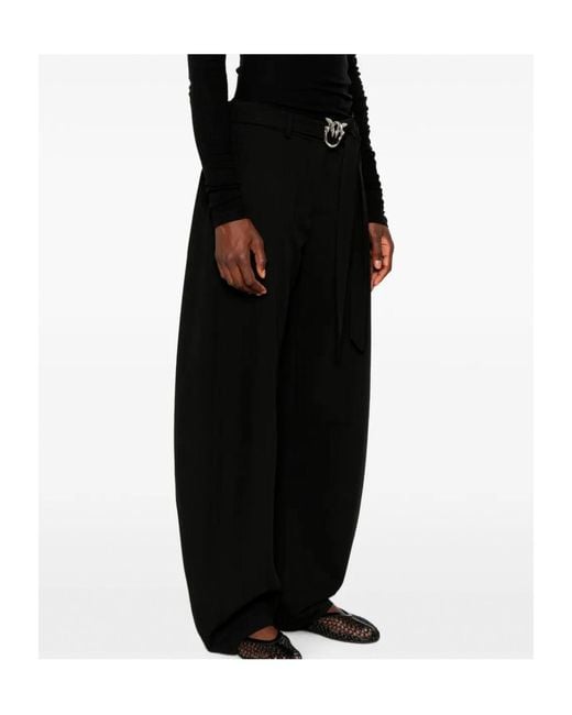 Pinko Purple Love Birds Straight Leg Trousers