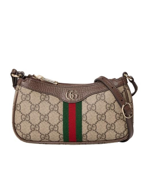 Gucci Gray Monogram Patterned Shoulder Bag