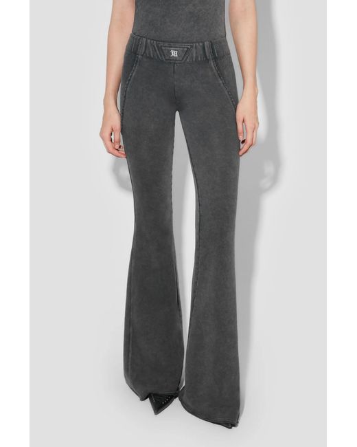 M I S B H V Black Flared Track Pants