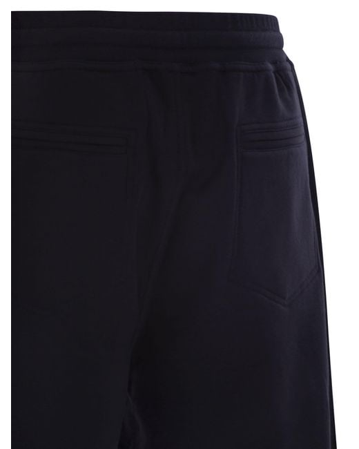Brunello Cucinelli Blue Zip-Pocket Drawstring Shorts for men