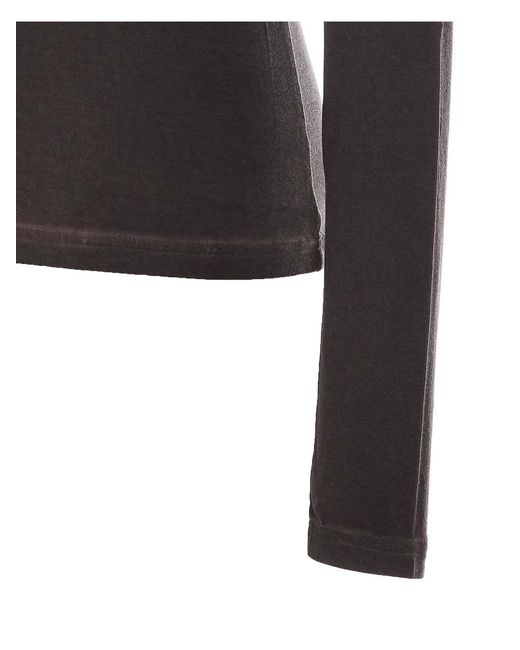 Uma Wang Black Long-Sleeve Knit Top