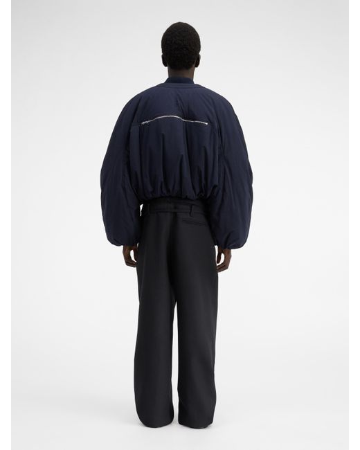 Jacquemus Blue Puffy Bomber Jacket for men