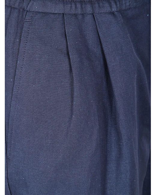Incotex Blue Drawstring-Waist Shorts for men