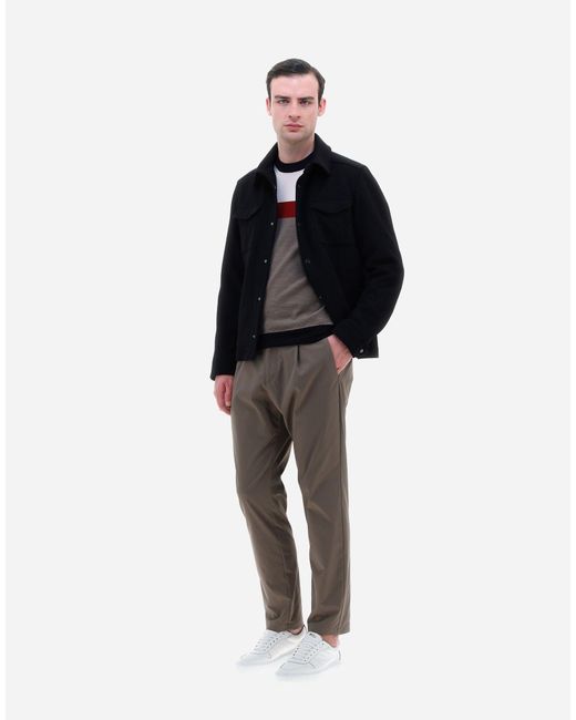 Herno Black Buttoned Shirt Jacket for men