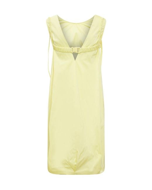 Sportmax Yellow Opaco Sleeveless Mini Dress