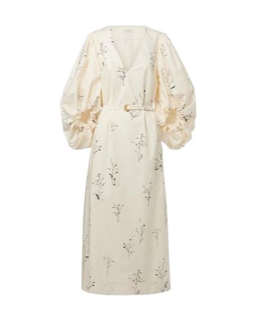 Altuzarra White Corrie Belted Floral Cotton Midi Dress