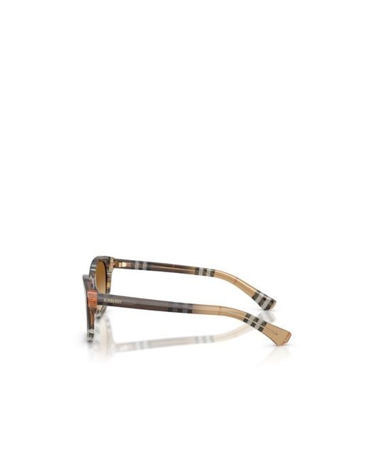 Burberry Metallic Geometric Frame Sunglasses