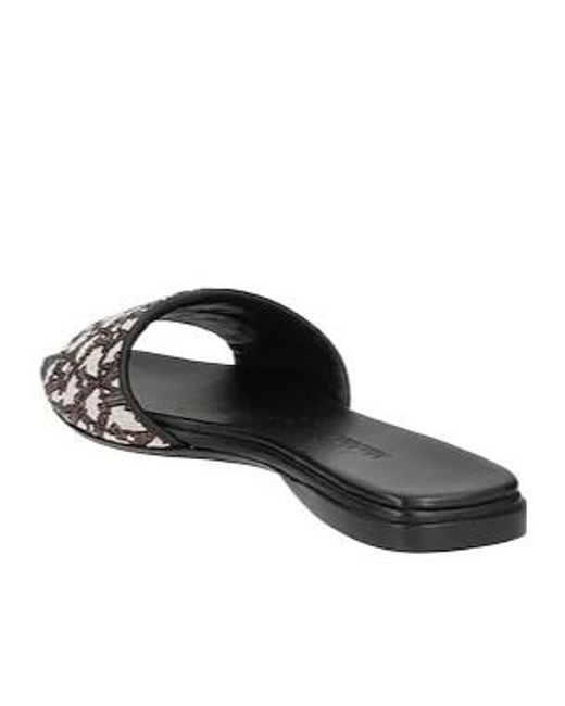 Max Mara White Logo-Print Sandals