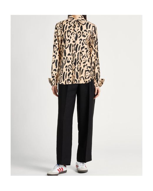 Sportmax White Printed Long Sleeve Shirt