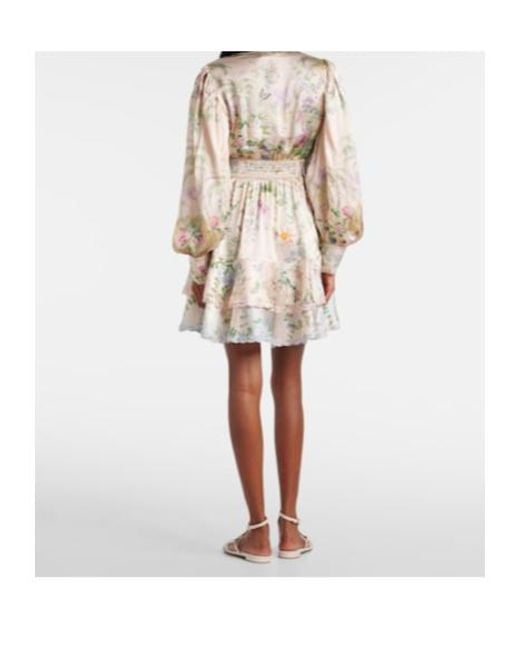Camilla White Crystal-Embellished Silk Minidress