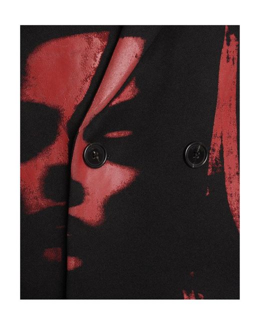 Raf Simons Black Hand-Painted Printed Coat for men
