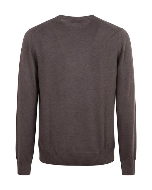 Fay Brown Crew-Neck Sweater for men