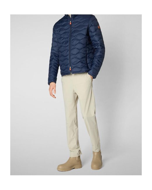 Save The Duck Blue Whirl Puffer Jacket for men