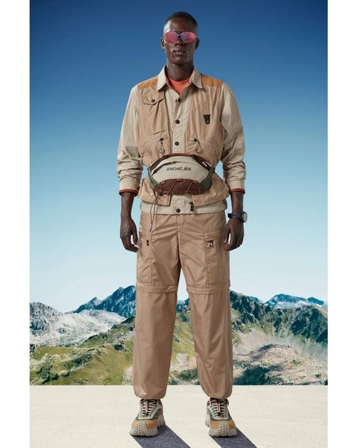 Moncler Natural Grenoble Drawstring Cargo Pants for men