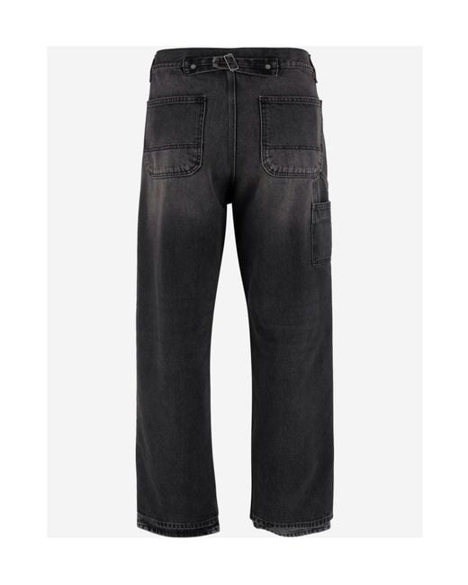 Haikure Black Mid-Waisted Straight-Leg Jeans for men