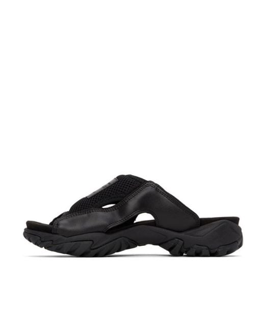 McQ Alexander McQueen Black Padded Logo-Patch Slippers for men