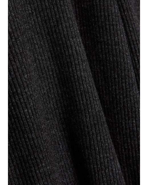 Agolde Black Delphi Long Sleeve Knit Top