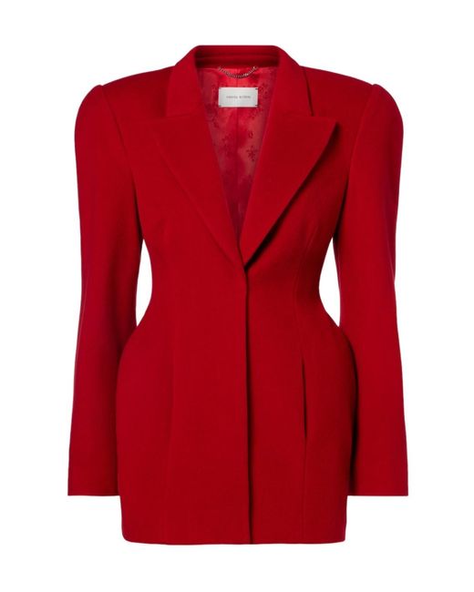 Magda Butrym Red Long-Sleeved Suit Jacket