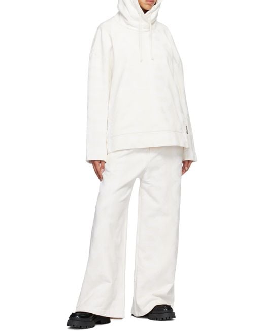 Marc Jacobs White The Monogram Drawstring Hoodie