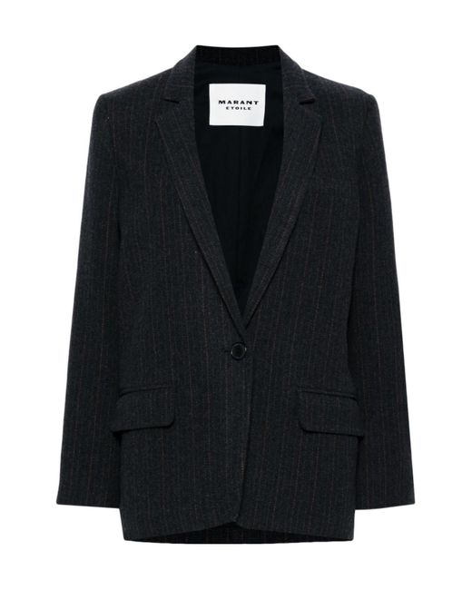 Isabel Marant Black Isabel Marant Étoile Charlyne Pinstriped Blazer
