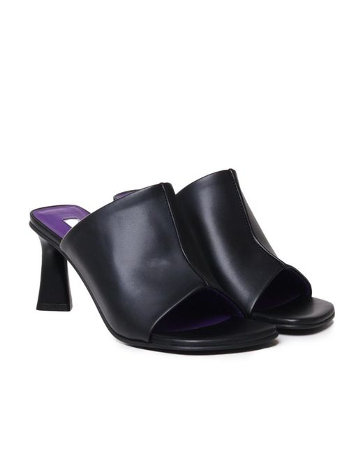 Stella McCartney Black Open Toe Slip-On Mules