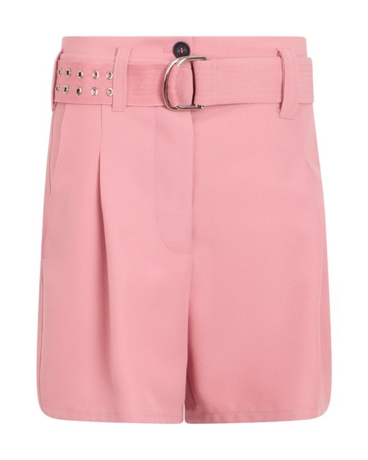 Philosophy Di Lorenzo Serafini Pink Pleated Belted Shorts