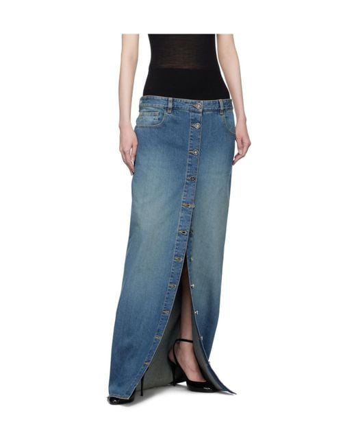 Alaïa Blue Denim Skirts