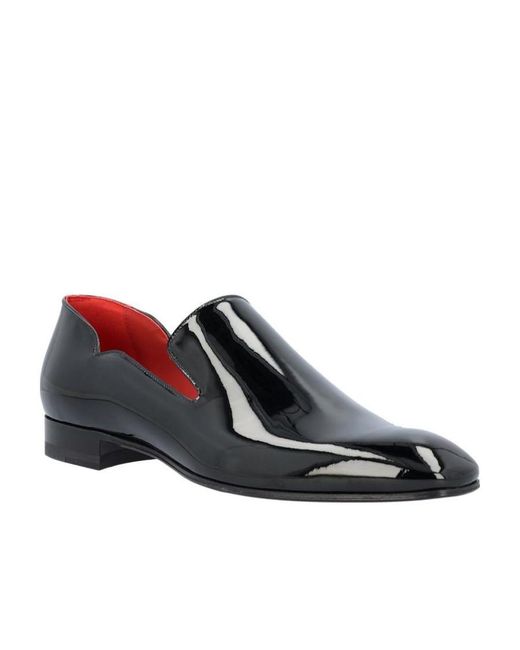 Christian Louboutin Black Logo Business Casual Shoes for men