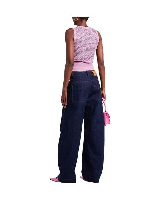 Dolce & Gabbana Pink Solid-Colored Knit Tank Top